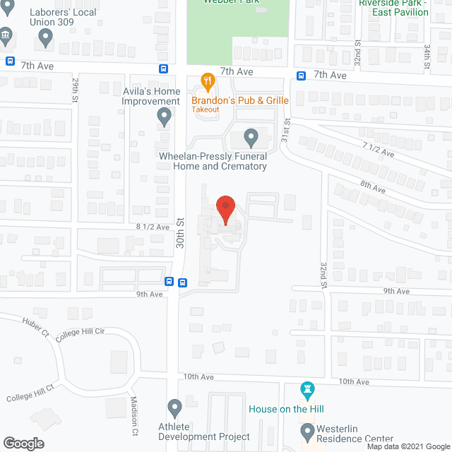 OSF St Anthony's Continuing in google map
