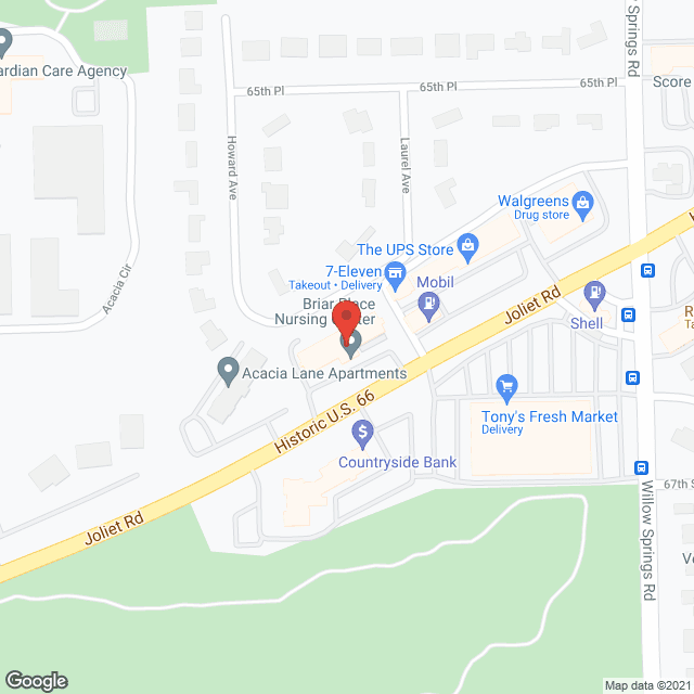 Briar Place in google map