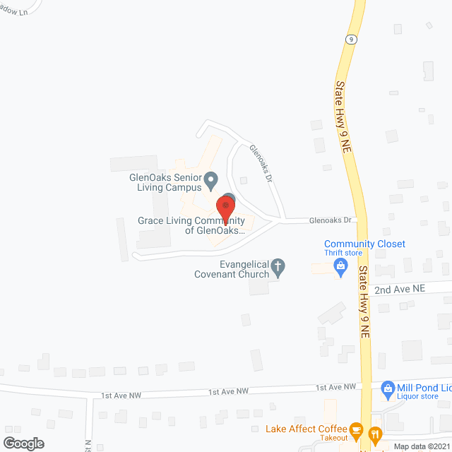 GlenOaks Senior Living Campus in google map