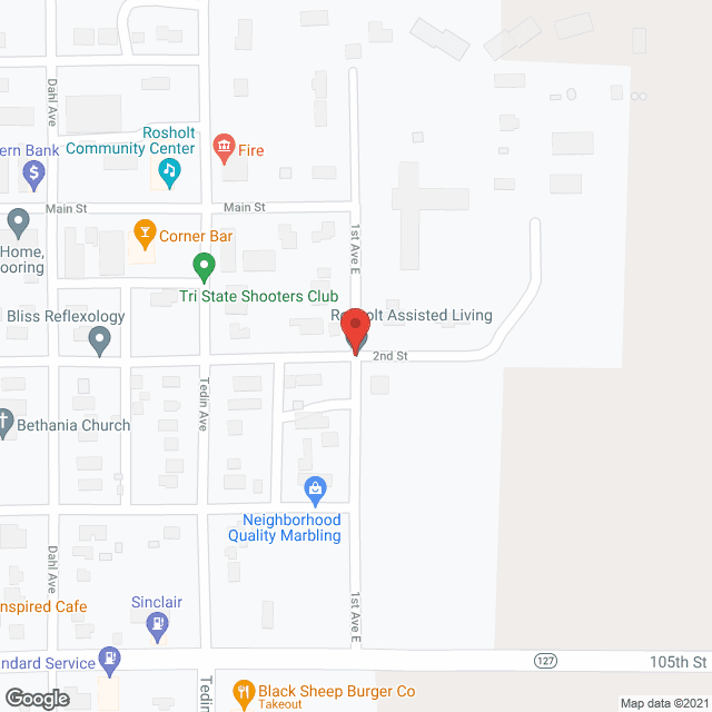 Rosholt Care Ctr in google map