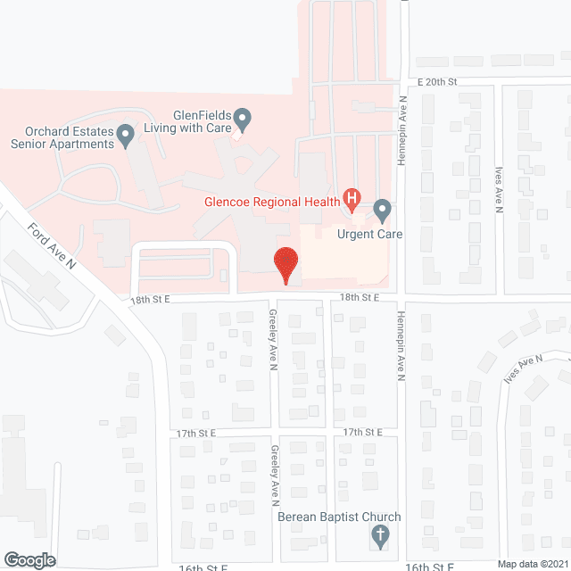 Glencoe Area Health Ctr in google map