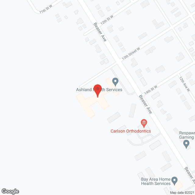 Ashland Health & Rehab Ctr in google map