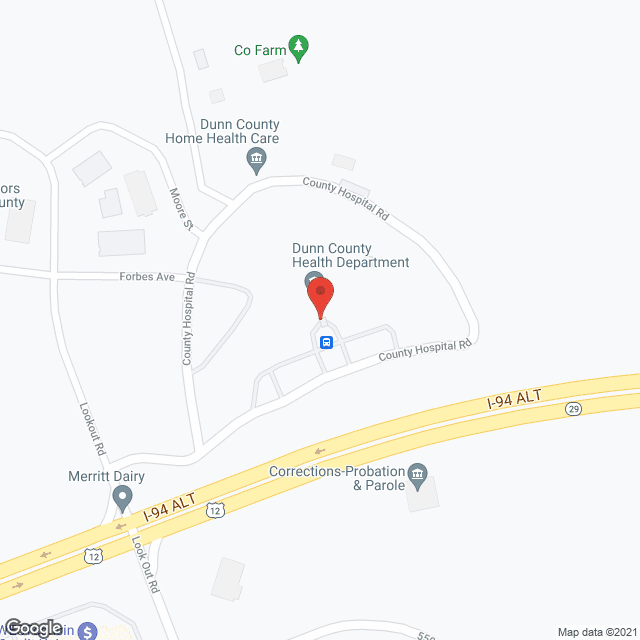 Dunn County Health Care Ctr in google map