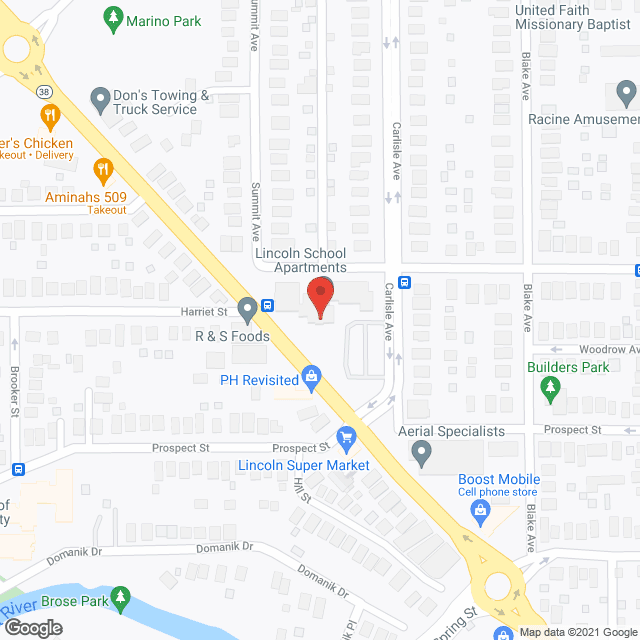 Lincoln School Apartments in google map