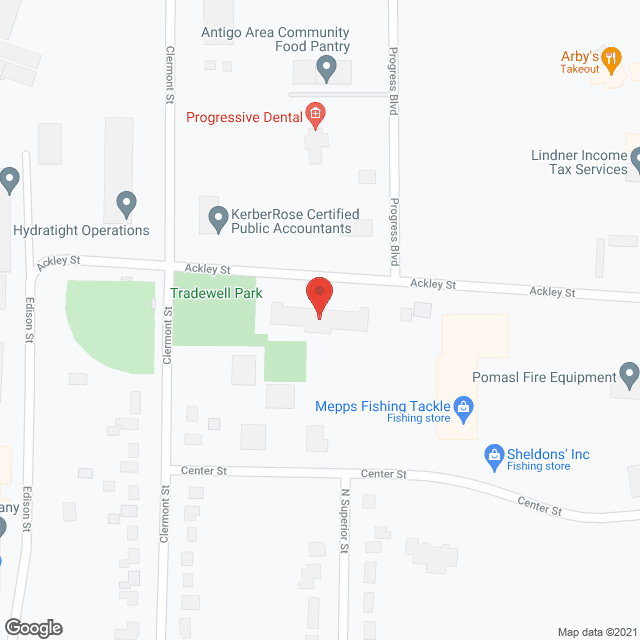 Evergreen Terrace in google map