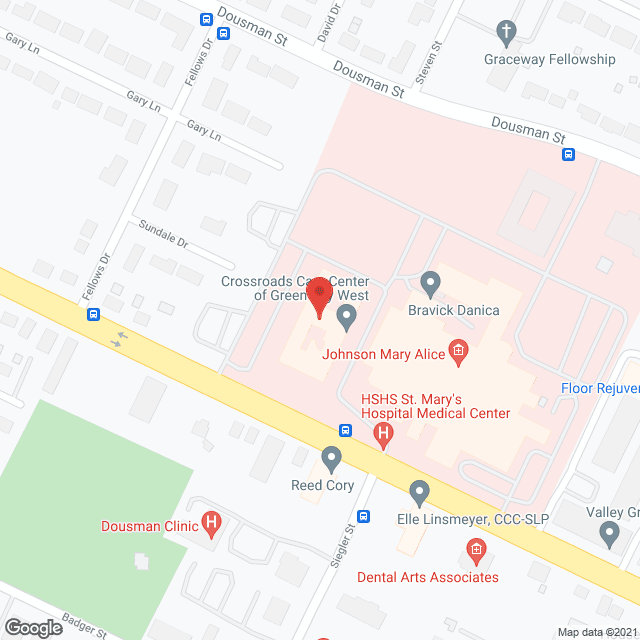 Crossroads-West in google map