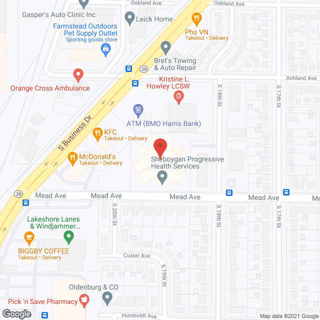 Sheboygan Progressive Care Ctr in google map