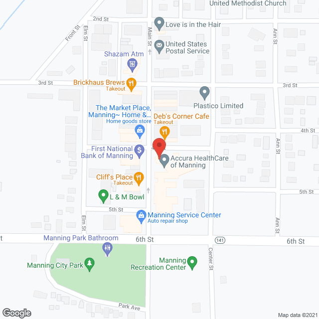Manning Plaza in google map