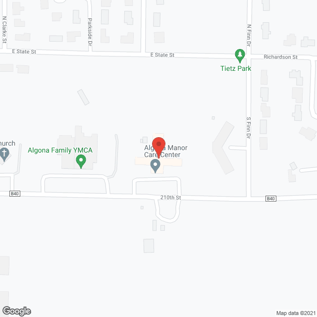 Algona Manor Care Ctr in google map