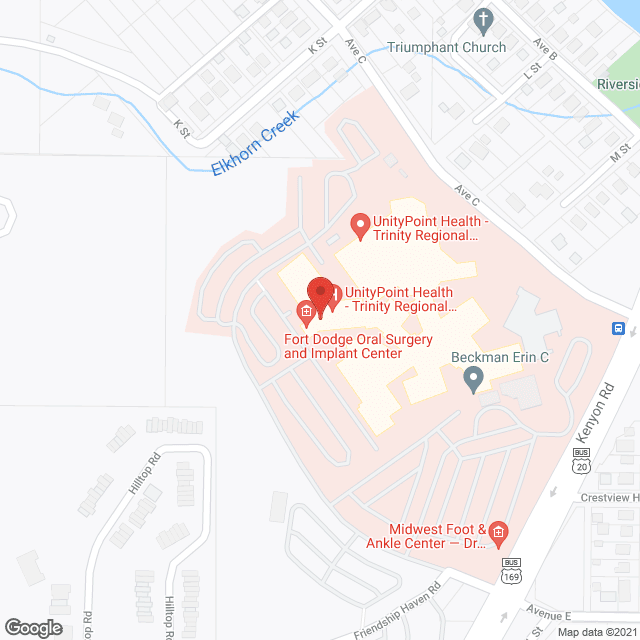 Trinity Regional Hospital in google map