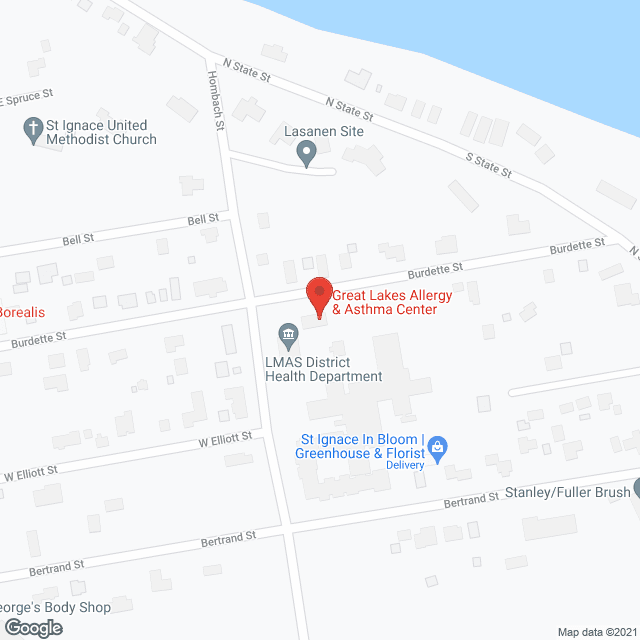 Mackinac Straits Hospital in google map