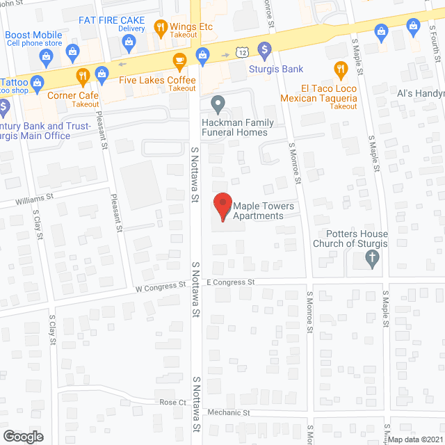 Maple Towers Apartments in google map
