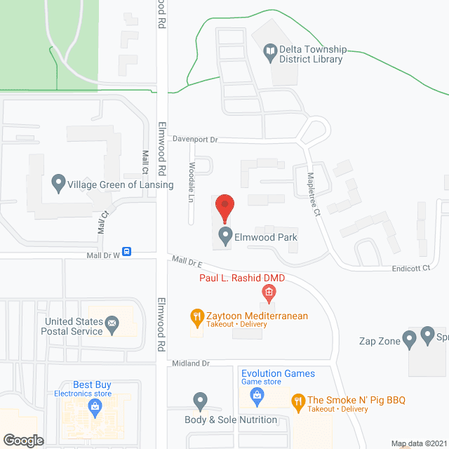 Elmwood Park in google map