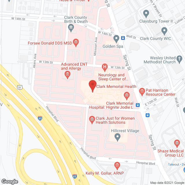 Clark Mem Hosp Continuing Care in google map