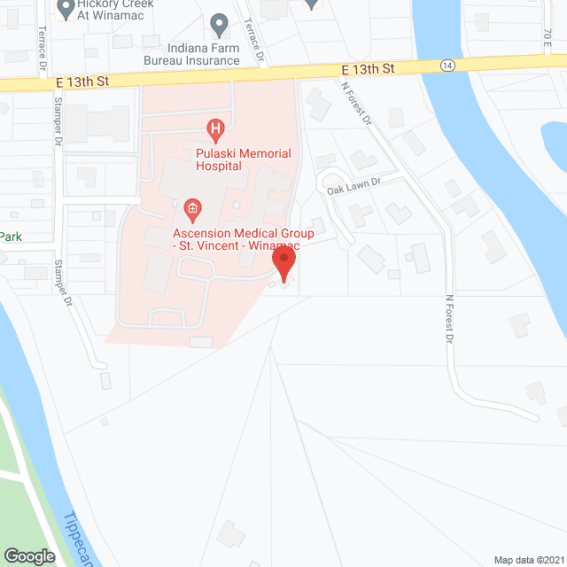 Pulaski Health Care Ctr in google map