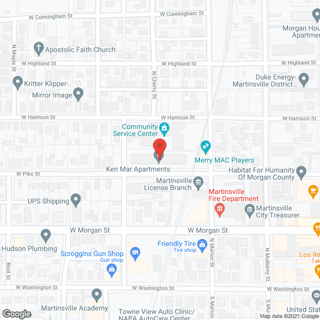 Ken Mar Apartments in google map