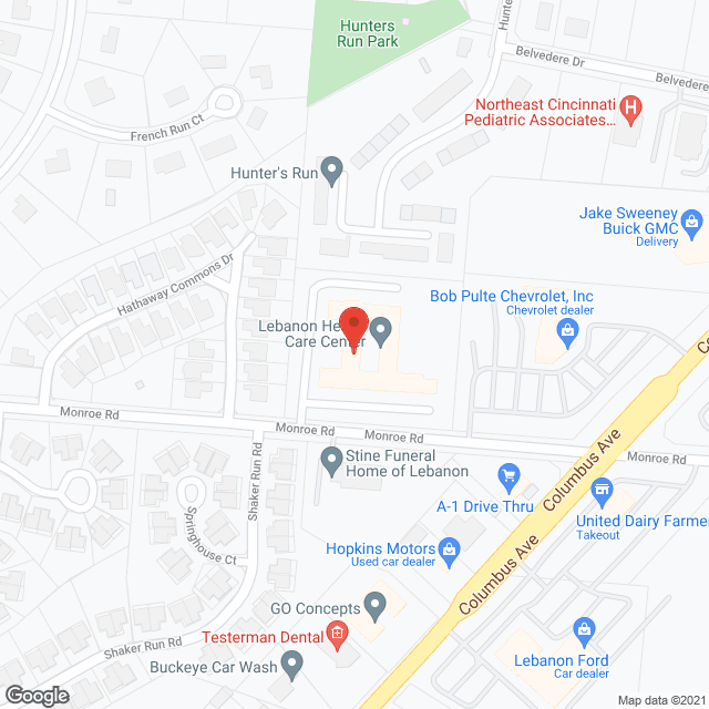 Lebanon Health Care Center in google map