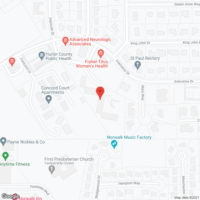 Luther Oaks Retirement Apts in google map