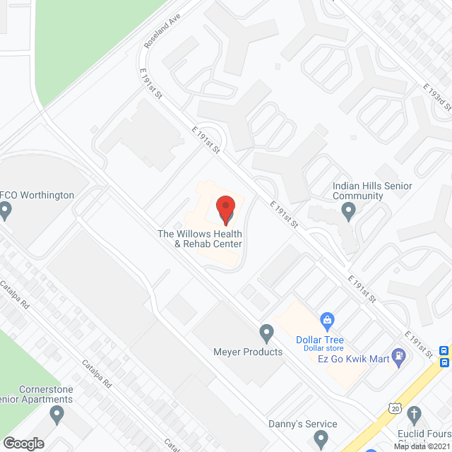 Willows Health and Rehab Center in google map