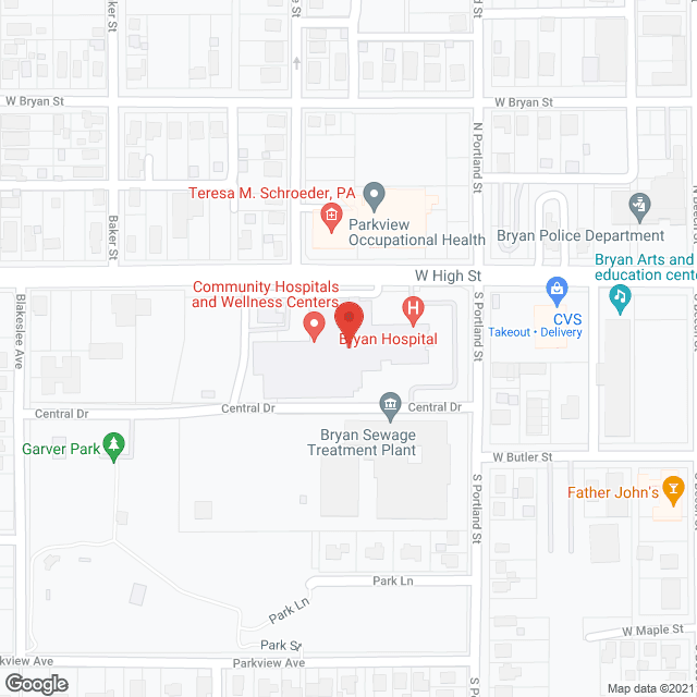 Community Hospital in google map