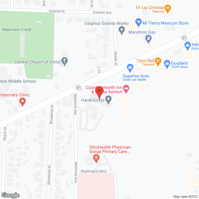 Hardin Crest Apartments in google map