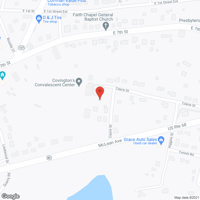 Covington's Convalescent Ctr in google map