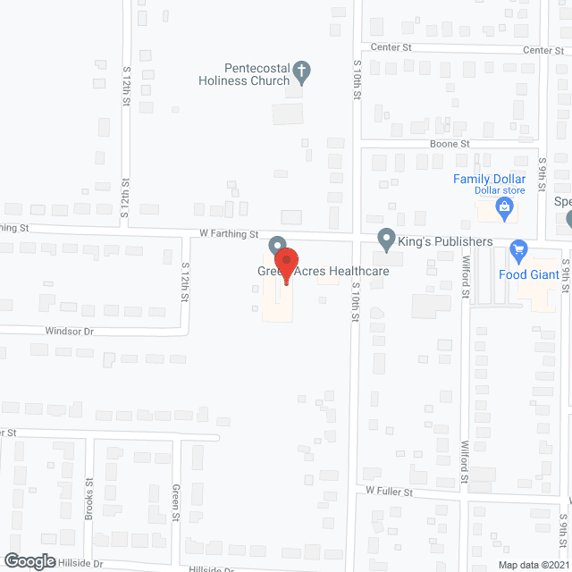 Green Acres Healthcare in google map