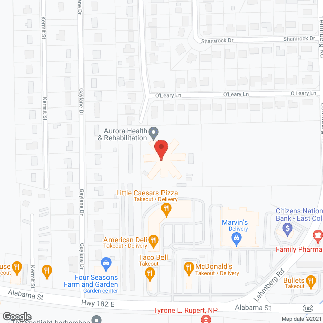 Aurora Health & Rehabilitation in google map