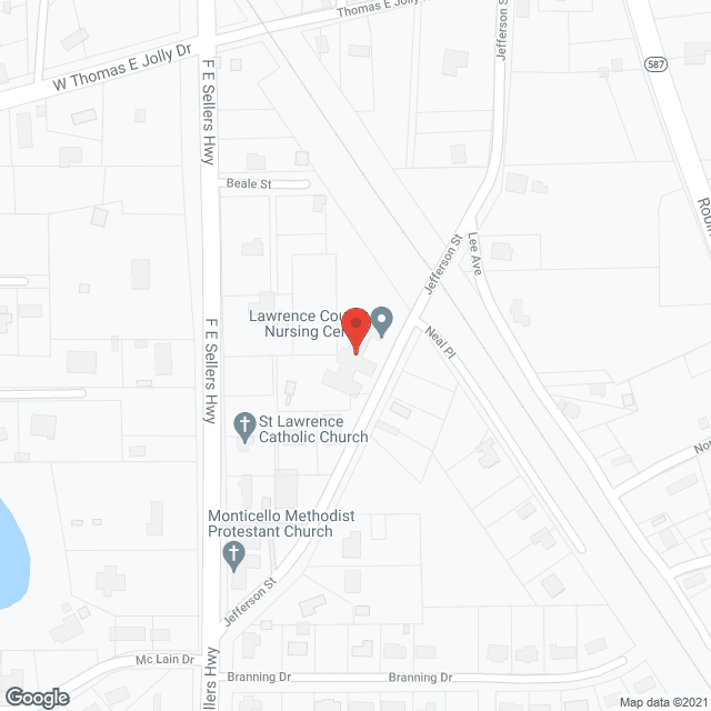 Lawrence County Nursing Ctr in google map