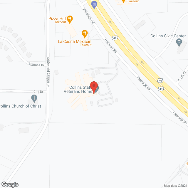 Collins State Veterans Home in google map