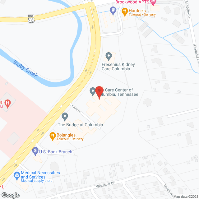 Life Care Ctr-Columbia in google map