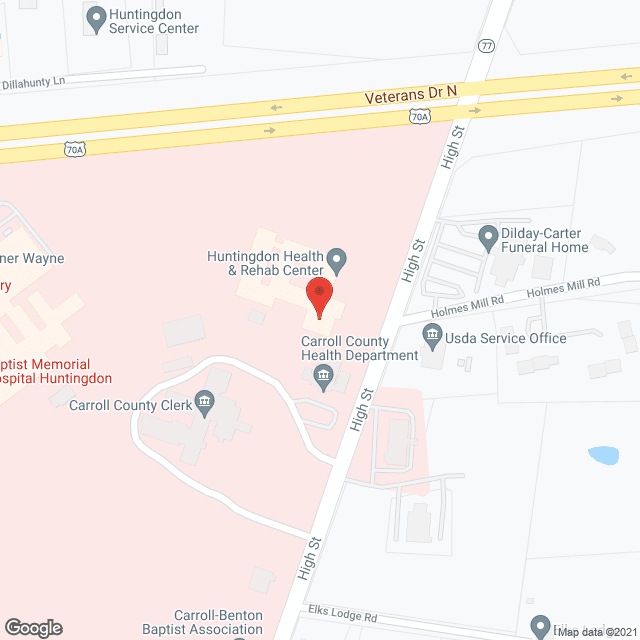 Huntingdon Health and Rehabilitation Center in google map