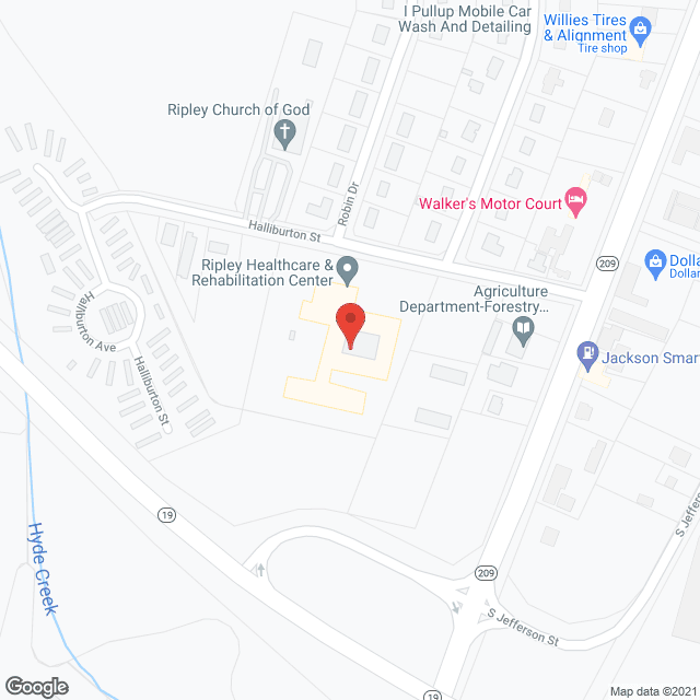 Ripley Healthcare and  Rehabilitation Center in google map