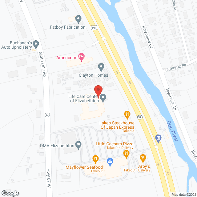 Life Care Ctr in google map
