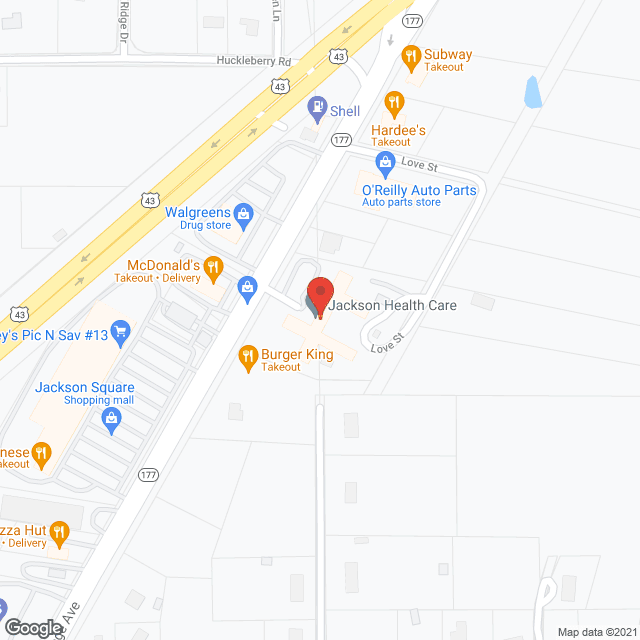 Jackson Health Care Facility in google map