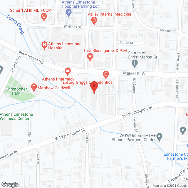 Athens Convalescent Ctr in google map