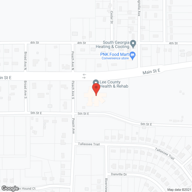 Lee County Health Care in google map