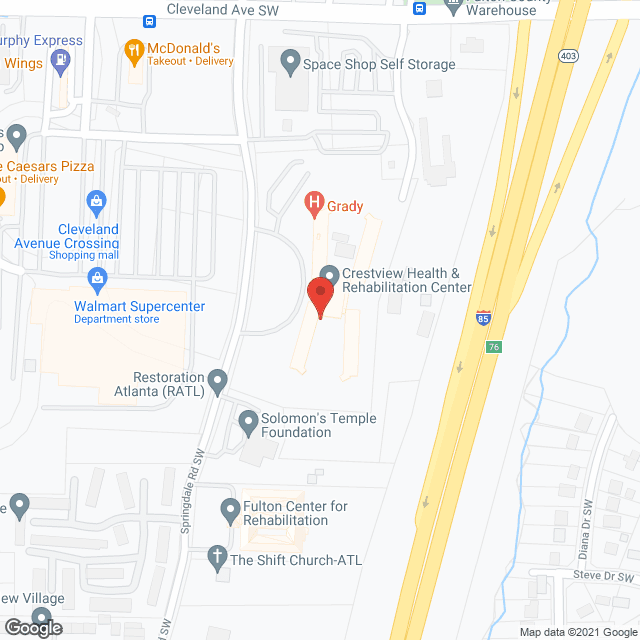 Crestview Nursing Facility in google map