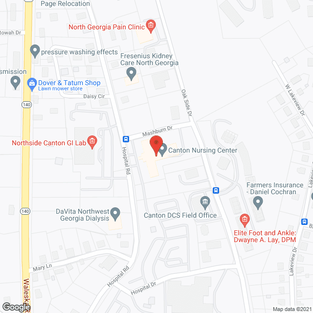 Canton Center for Nursing and Healing in google map