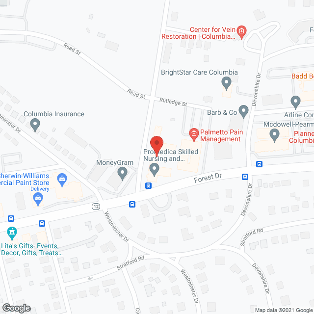 Manor Care Health Svc in google map