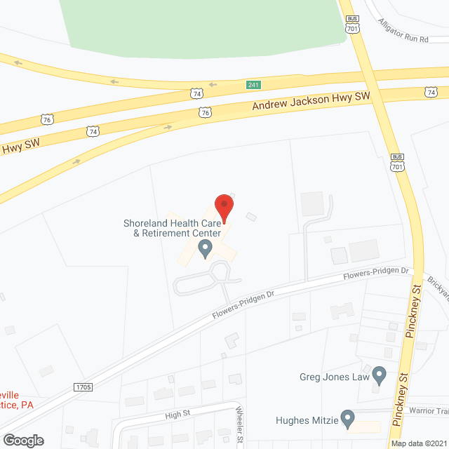 Shoreland Health Care Ctr Inc in google map
