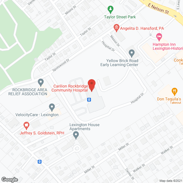 Stonewall Jackson Hospital in google map