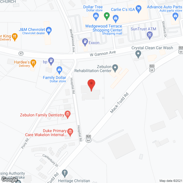 Wakemed Zebulon-Wendell in google map