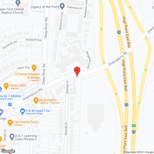 Evergreens Inc in google map