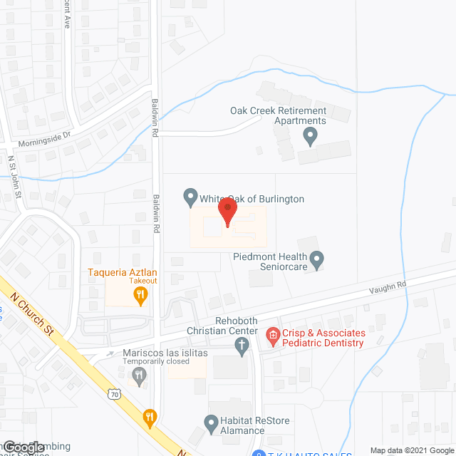 White Oak of Burlington in google map
