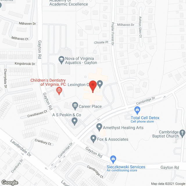 Lexington Court in google map