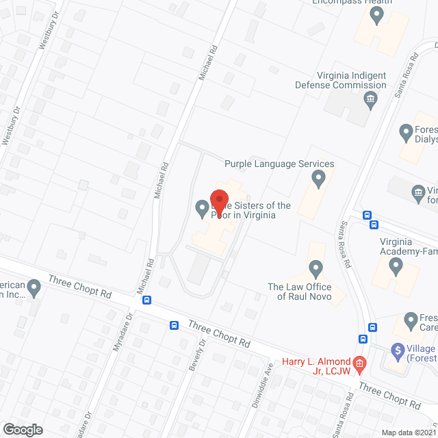 Little Sisters of the Poor in Richmond in google map