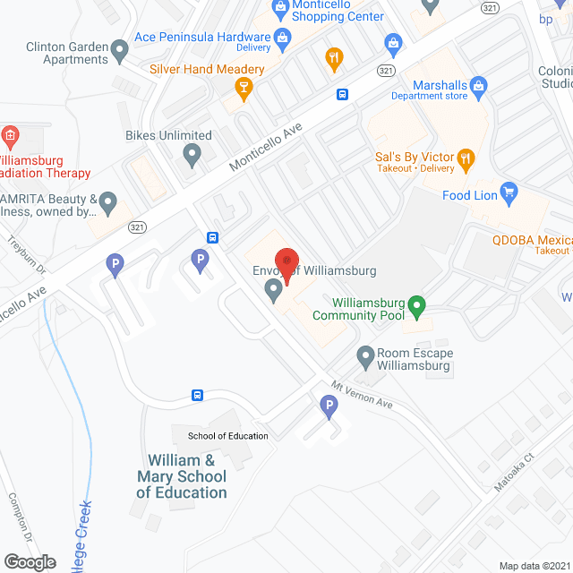 Williamsburg Post Acute and Rehab in google map