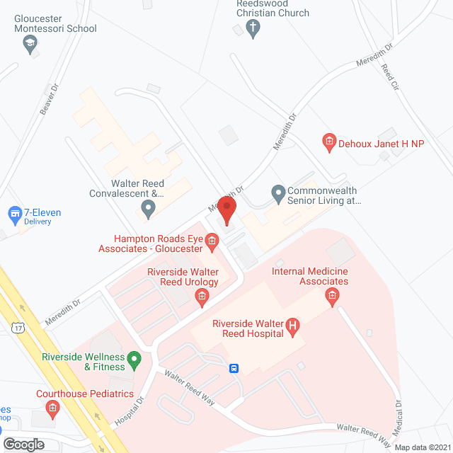 Walter Reed Convalescent Ctr in google map