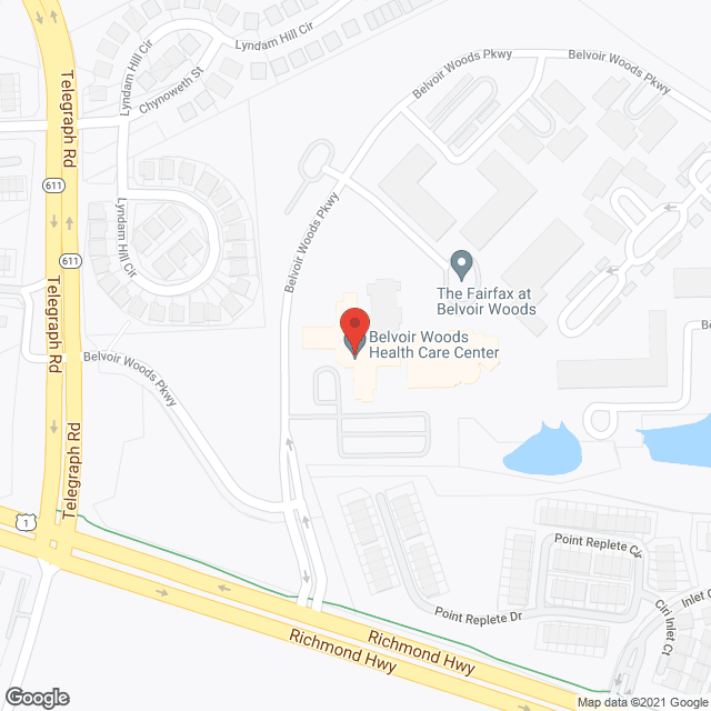 Belvoir Woods Health Care Ctr in google map